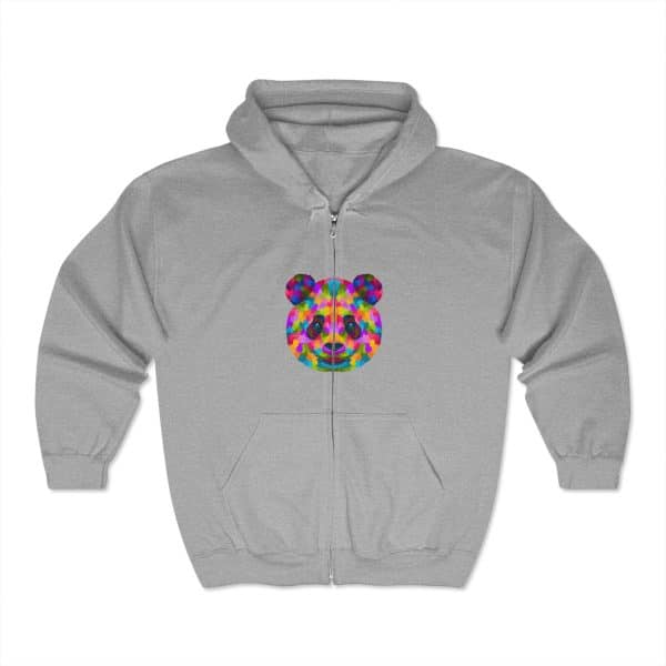 Colored Panda Unisex Heavy Blend™ Full Zip Hooded Sweatshirt - Image 7