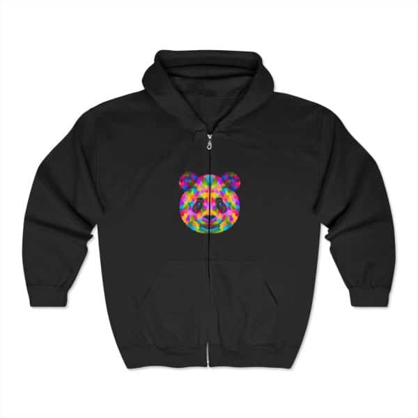 Colored Panda Unisex Heavy Blend™ Full Zip Hooded Sweatshirt - Image 5