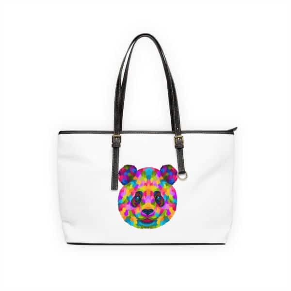 Colored Panda PU Leather Shoulder Bag