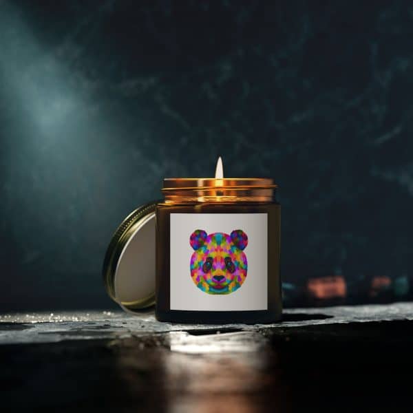 Colored Panda Scented Candles, Coconut Apricot Wax (4oz, 9oz) - Image 84