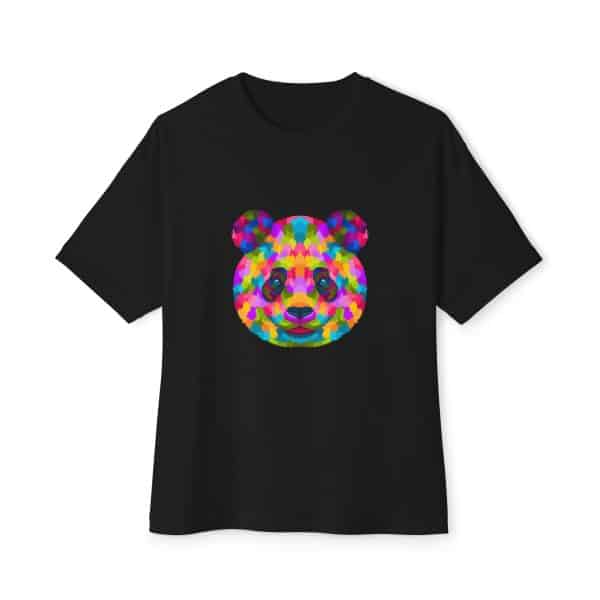 Colored Panda Unisex Oversized Boxy Tee - Image 9