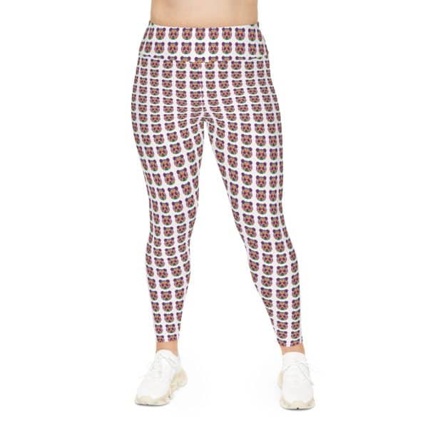 Colored Panda Plus Size Leggings (AOP) - Image 3