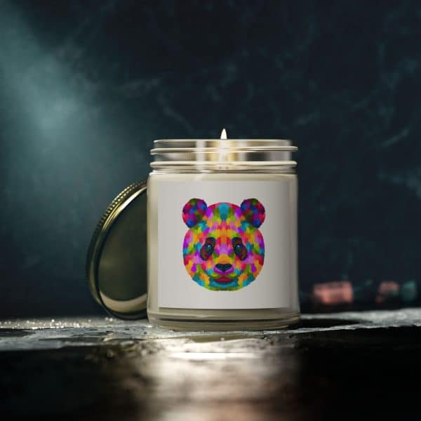 Colored Panda Scented Candles, Coconut Apricot Wax (4oz, 9oz) - Image 68