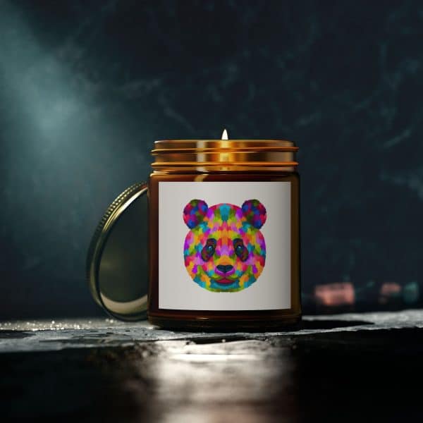 Colored Panda Scented Candles, Coconut Apricot Wax (4oz, 9oz) - Image 116