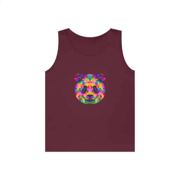 Colored Panda Unisex Heavy Cotton Tank Top - Image 13