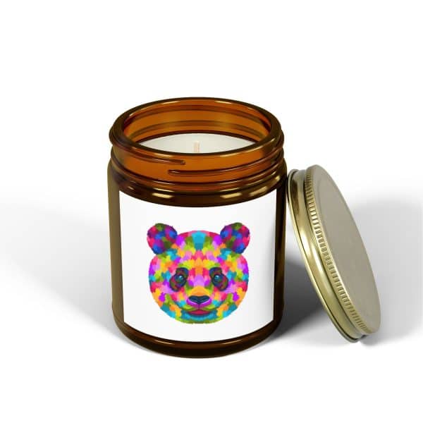 Colored Panda Scented Candles, Coconut Apricot Wax (4oz, 9oz) - Image 130