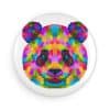 Colored Panda Button Magnet, Round (1 & 10 pcs)
