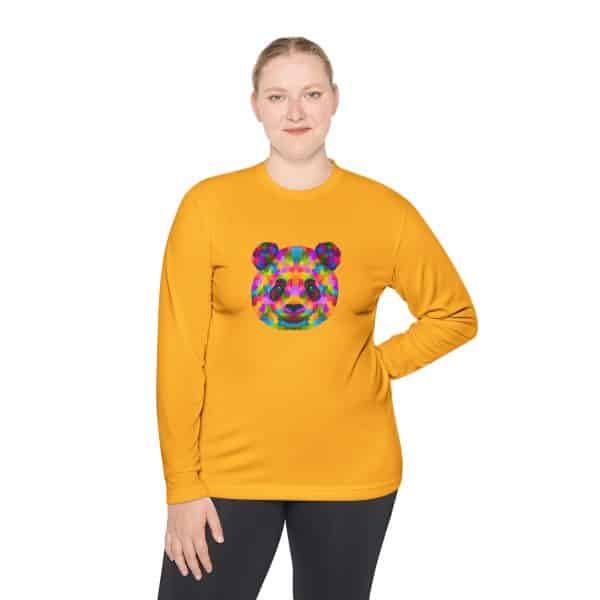 Colored Panda Unisex Lightweight Long Sleeve Tee - Image 28