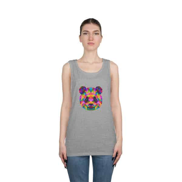 Colored Panda Unisex Heavy Cotton Tank Top - Image 11