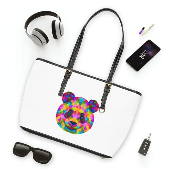 Colored Panda PU Leather Shoulder Bag - Image 7