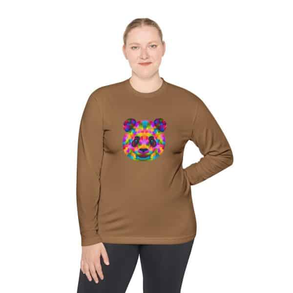 Colored Panda Unisex Lightweight Long Sleeve Tee - Image 36