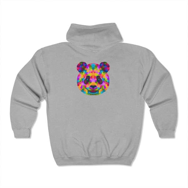 Colored Panda Unisex Heavy Blend™ Full Zip Hooded Sweatshirt - Image 8