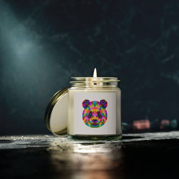 Colored Panda Scented Candles, Coconut Apricot Wax (4oz, 9oz) - Image 12