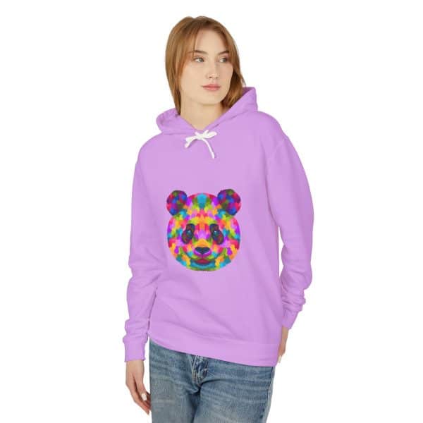 Colored Panda Unisex Lightweight Hooded Sweatshirt - Image 15