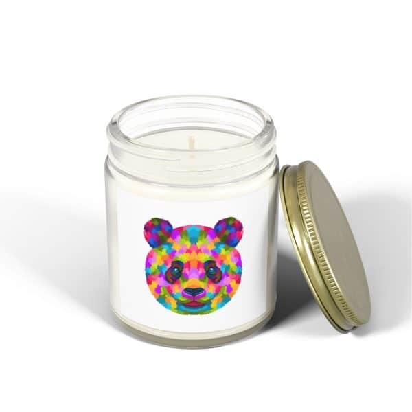 Colored Panda Scented Candles, Coconut Apricot Wax (4oz, 9oz) - Image 58