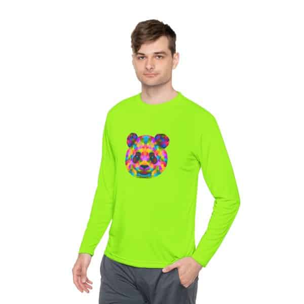 Colored Panda Unisex Lightweight Long Sleeve Tee - Image 43