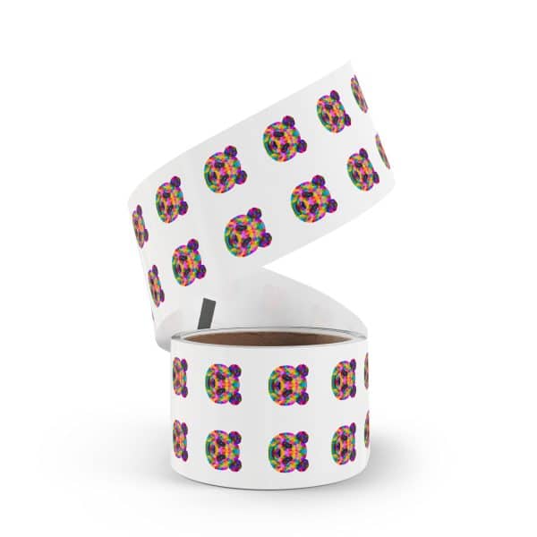 Colored Panda Round Sticker Label Rolls - Image 19