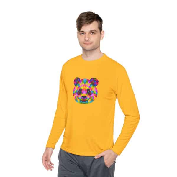 Colored Panda Unisex Lightweight Long Sleeve Tee - Image 27