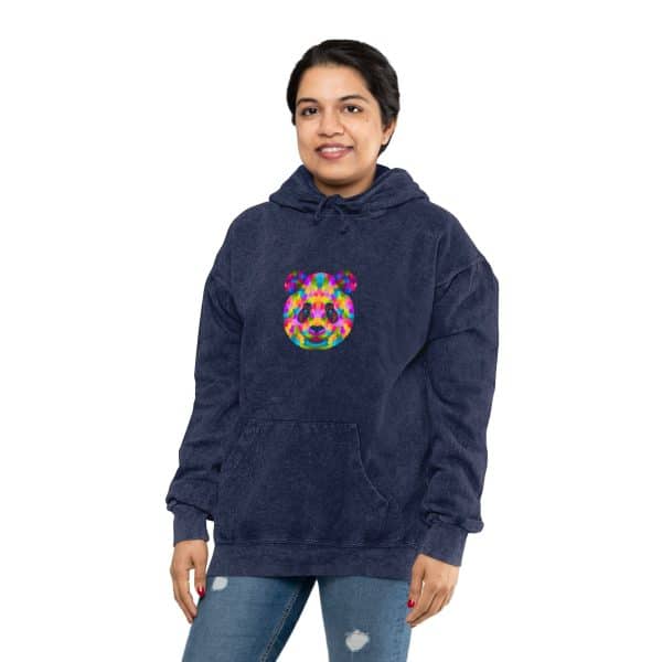 Colored Panda Unisex Mineral Wash Hoodie - Image 12