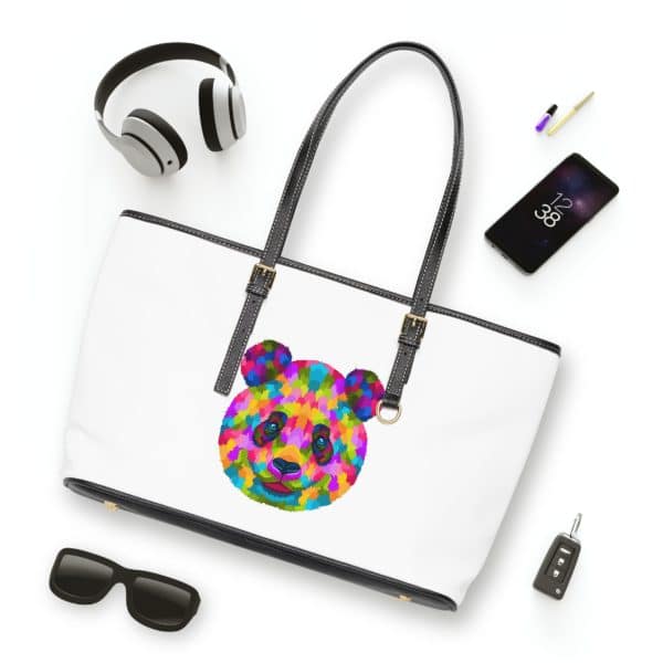 Colored Panda PU Leather Shoulder Bag - Image 3