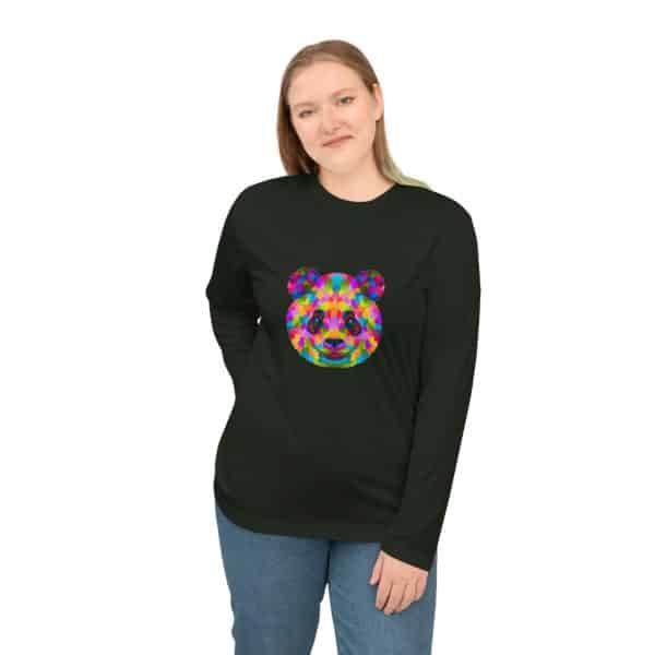 Colored Panda Unisex Performance Long Sleeve Shirt - Image 7