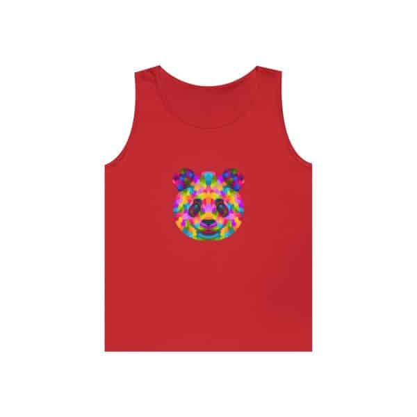 Colored Panda Unisex Heavy Cotton Tank Top - Image 41