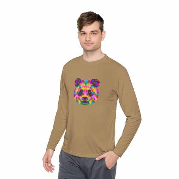 Colored Panda Unisex Lightweight Long Sleeve Tee - Image 23