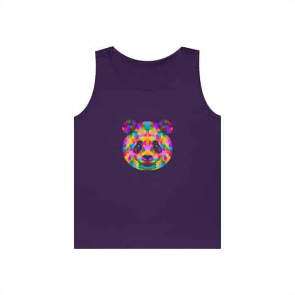 Colored Panda Unisex Heavy Cotton Tank Top - Image 33