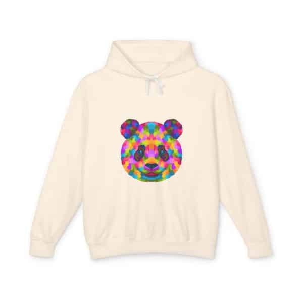 Colored Panda Unisex Lightweight Hooded Sweatshirt