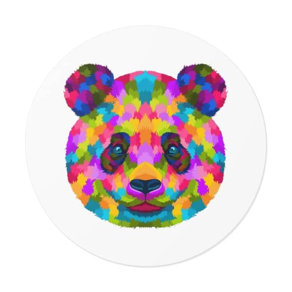 Colored Panda Round Vinyl Stickers - Image 9