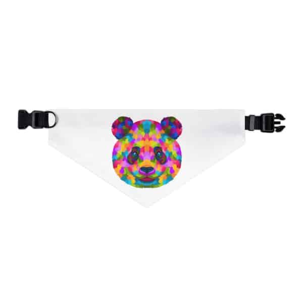 Colored Panda Pet Bandana Collar - Image 9