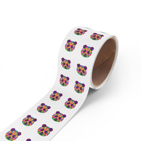 Colored Panda Round Sticker Label Rolls - Image 6