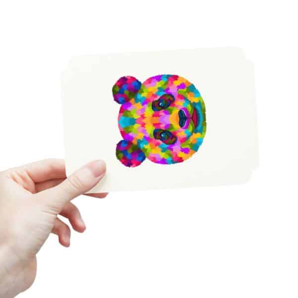 Colored Panda Postcards (1, 15, 30, and 45 pcs) - Image 4