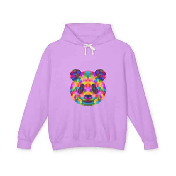 Colored Panda Unisex Lightweight Hooded Sweatshirt - Image 13