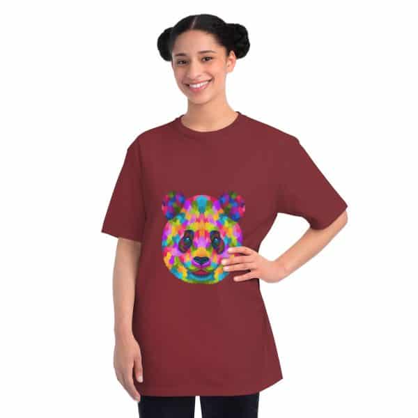 Colored Panda Organic Unisex Classic T-Shirt - Image 44