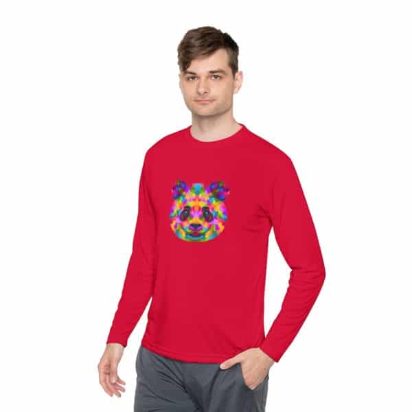 Colored Panda Unisex Lightweight Long Sleeve Tee - Image 47