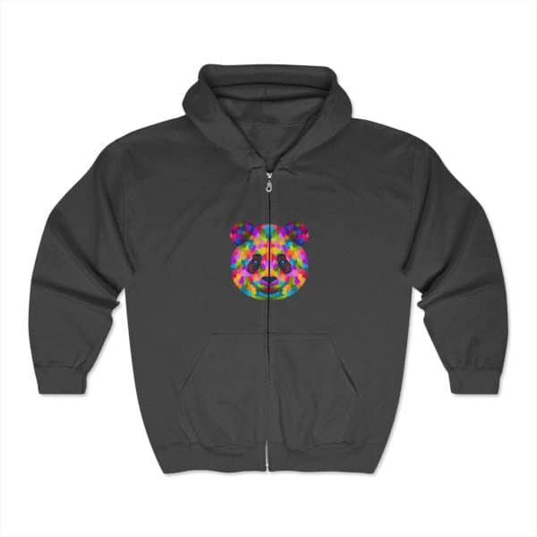 Colored Panda Unisex Heavy Blend™ Full Zip Hooded Sweatshirt - Image 17