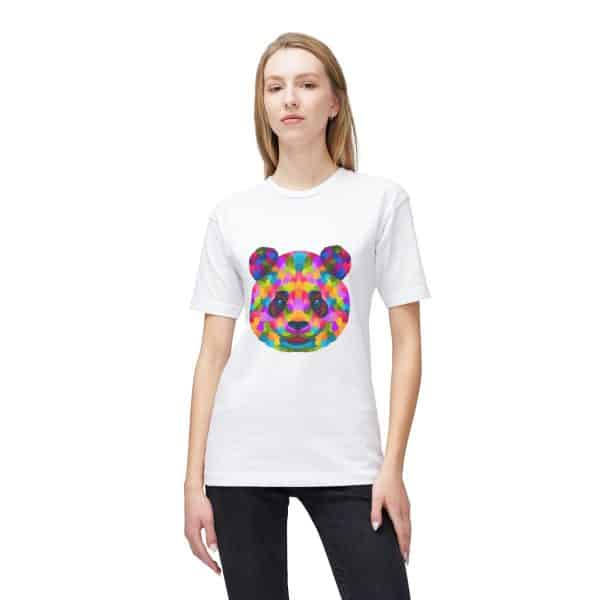 Colored Panda Unisex Midweight T-shirt, Made in US - Image 3