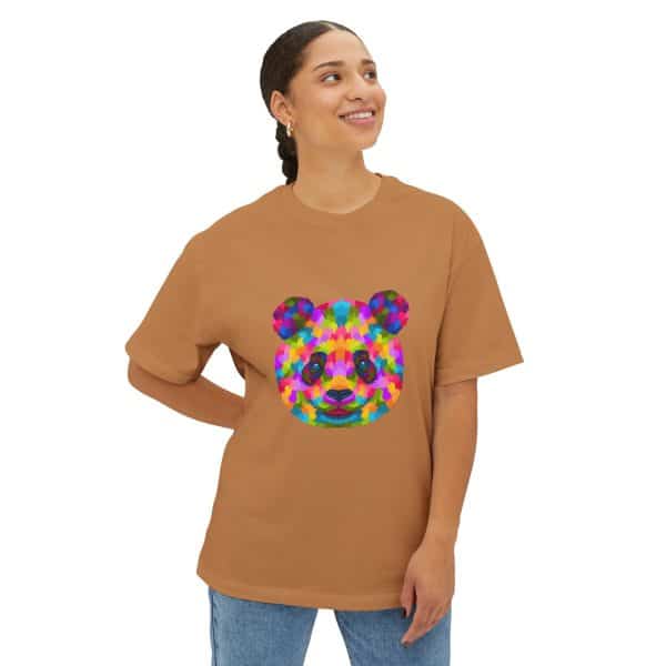 Colored Panda Unisex Oversized Boxy Tee - Image 19