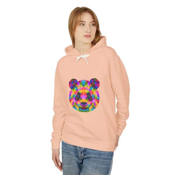 Colored Panda Unisex Lightweight Hooded Sweatshirt - Image 19