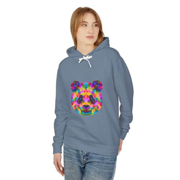 Colored Panda Unisex Lightweight Hooded Sweatshirt - Image 35