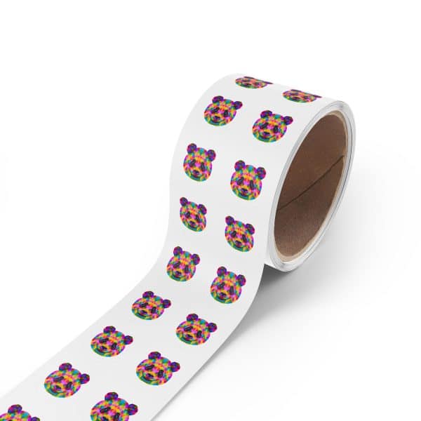 Colored Panda Round Sticker Label Rolls - Image 18