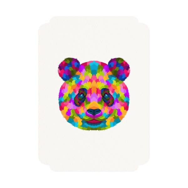 Colored Panda Postcards (1, 15, 30, and 45 pcs)