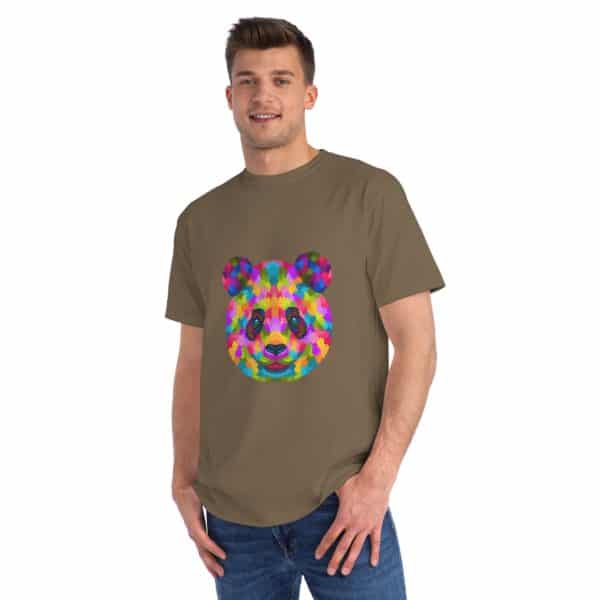 Colored Panda Organic Unisex Classic T-Shirt - Image 3