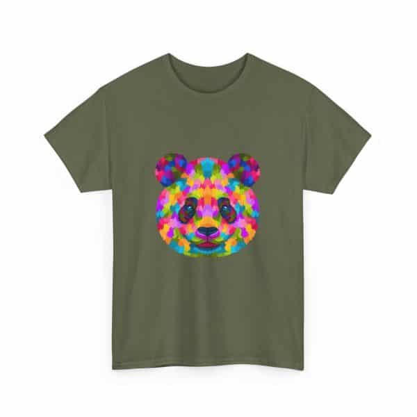 Colored Panda Unisex Heavy Cotton Tee - Image 51