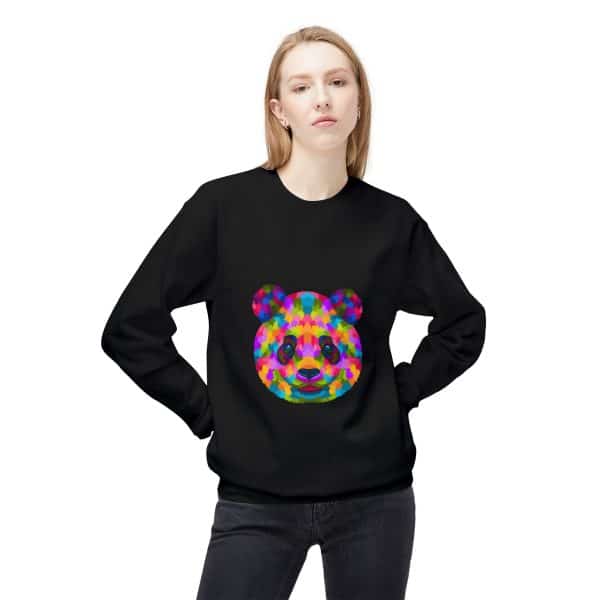 Colored Panda Unisex Midweight Softstyle Fleece Crewneck Sweatshirt - Image 11