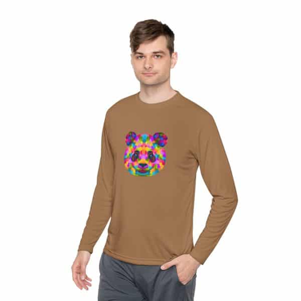 Colored Panda Unisex Lightweight Long Sleeve Tee - Image 35