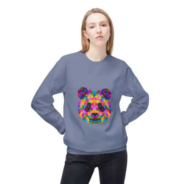 Colored Panda Unisex Midweight Softstyle Fleece Crewneck Sweatshirt - Image 39