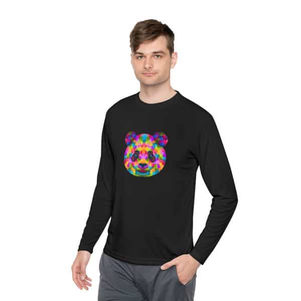 Colored Panda Unisex Lightweight Long Sleeve Tee - Image 19