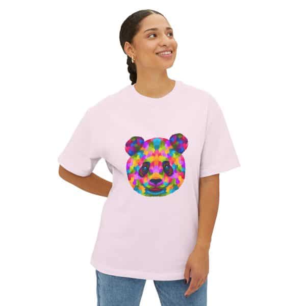 Colored Panda Unisex Oversized Boxy Tee - Image 7